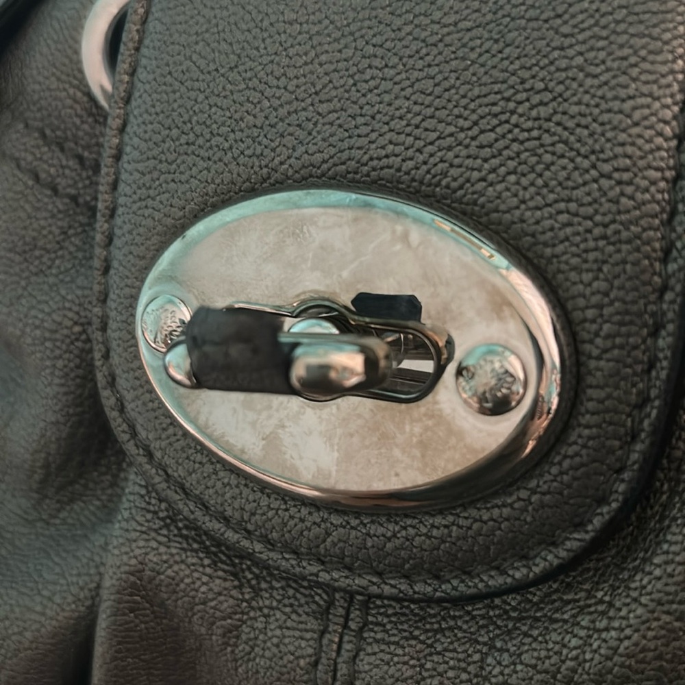 Mulberry Large Agyness Gunmetal metallic Satchel - Picture 6 of 16